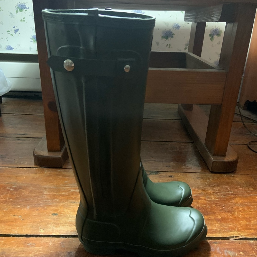 Hunter tall slim dark green boots